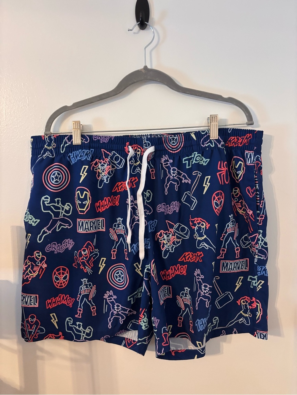 Men’s Chubbies Marvel  Swim Shorts with Multicolor Comic Icons